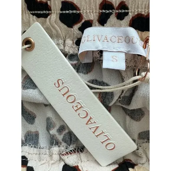 New ~ OLIVACEOUS ~ The Tenly Leopard Print Pull-on Lounge Pants Size S - Picture 6 of 7